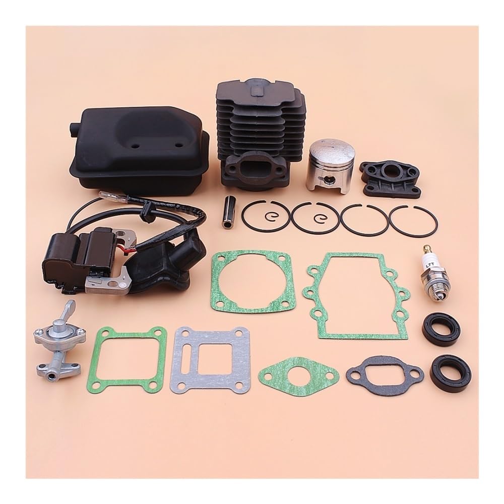 Kit de llanta piñón Tambor Embrague 3/8" y 7 Dientes, Compatible con Motosierra Banda Freno Cadena Sello Aceite 420, 390, 350, 351, 352, 370 371 Partie