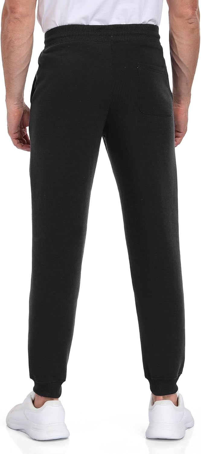 Little Beauty Men's Fleece Joggers with Pockets Warm Winter Sweatpants Workout Running Athletic Pants - Image 2