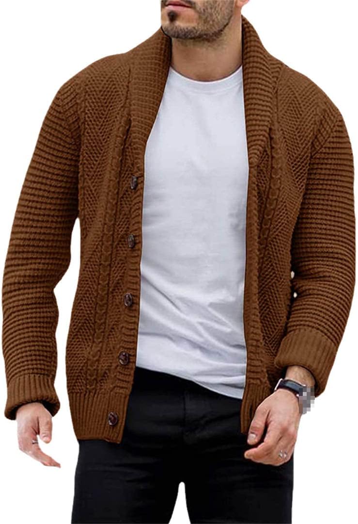 Autumn Knitted Cardigan Male Buttons Cardigan Men Streetwear Home Men's