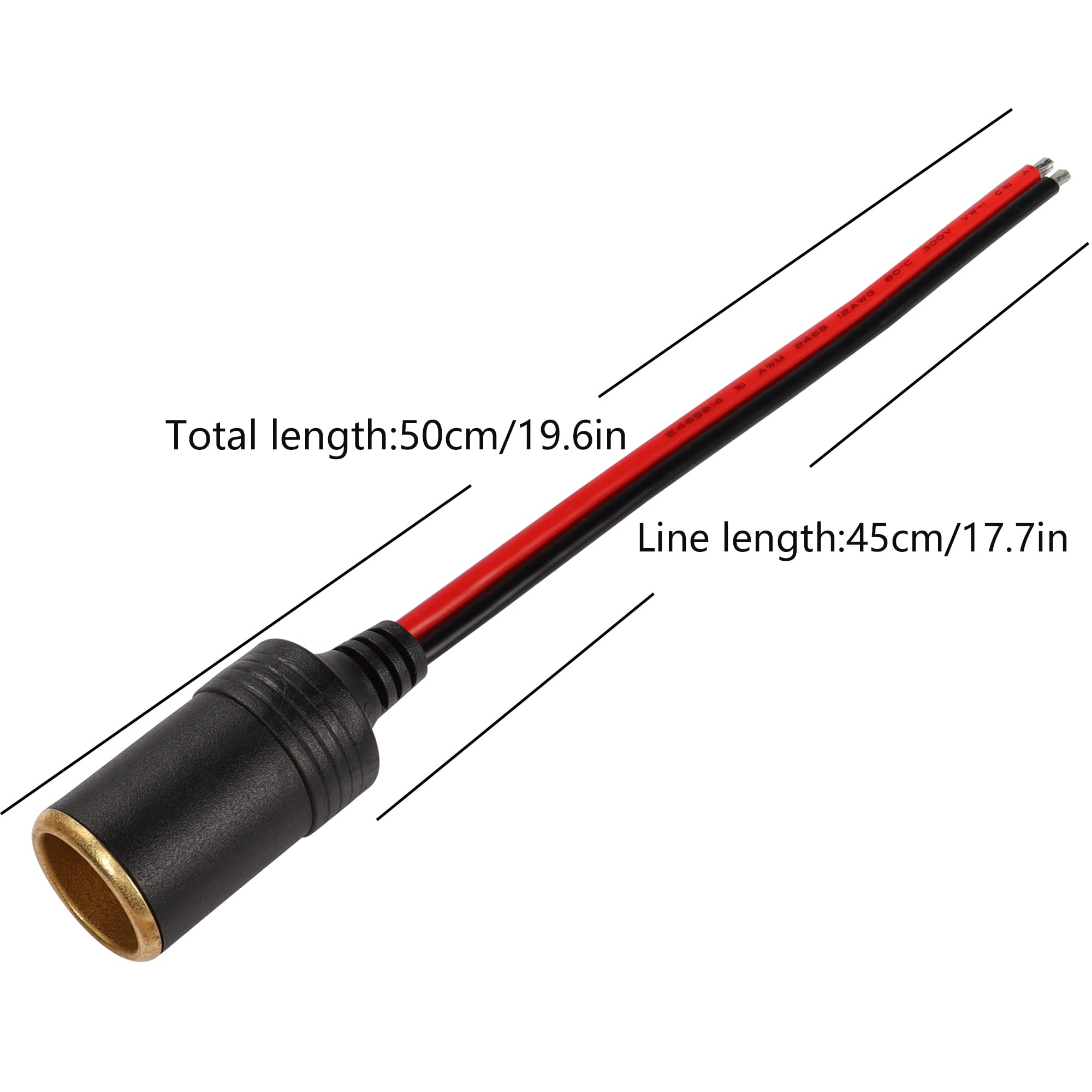 Cavo Prolunga Accendisigari Per Auto 12v 24v 10a 3,6/1,5m Presa Stile Cavo Caricabatterie Presa Spina Femmina Accessori Auto 36 Metri 87064249
