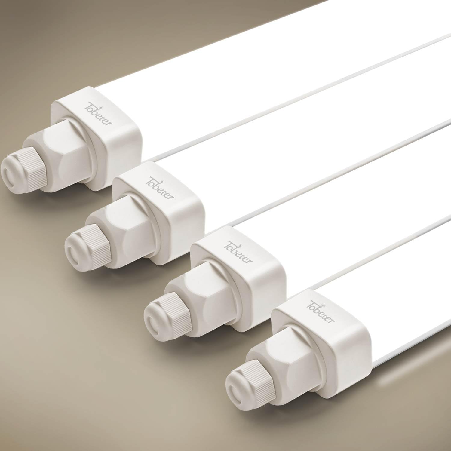 4 Stück LED Feuchtraumleuchte 115cm, 36W 3600LM LED Feuchtraumlampe im Reihenschaltung, IP65 Wasserfest Werkstattlampe für Keller Garage Feuchtraum, Neutralweiß 4000K
