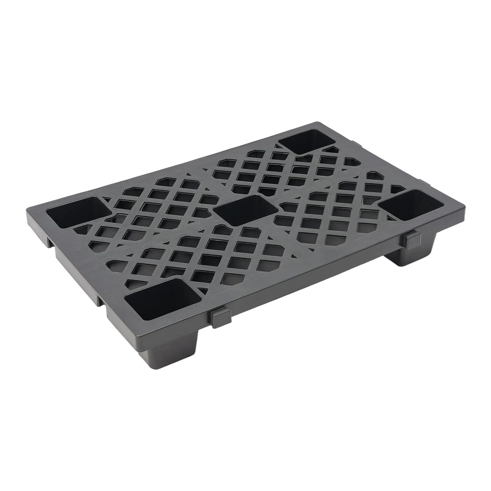 6 paletas de plástico industriales, 60 x 40 cm | Paleta ligera, apilable, capacidad de carga de hasta 100 kg, para almacenes, fábricas, centros logísticos