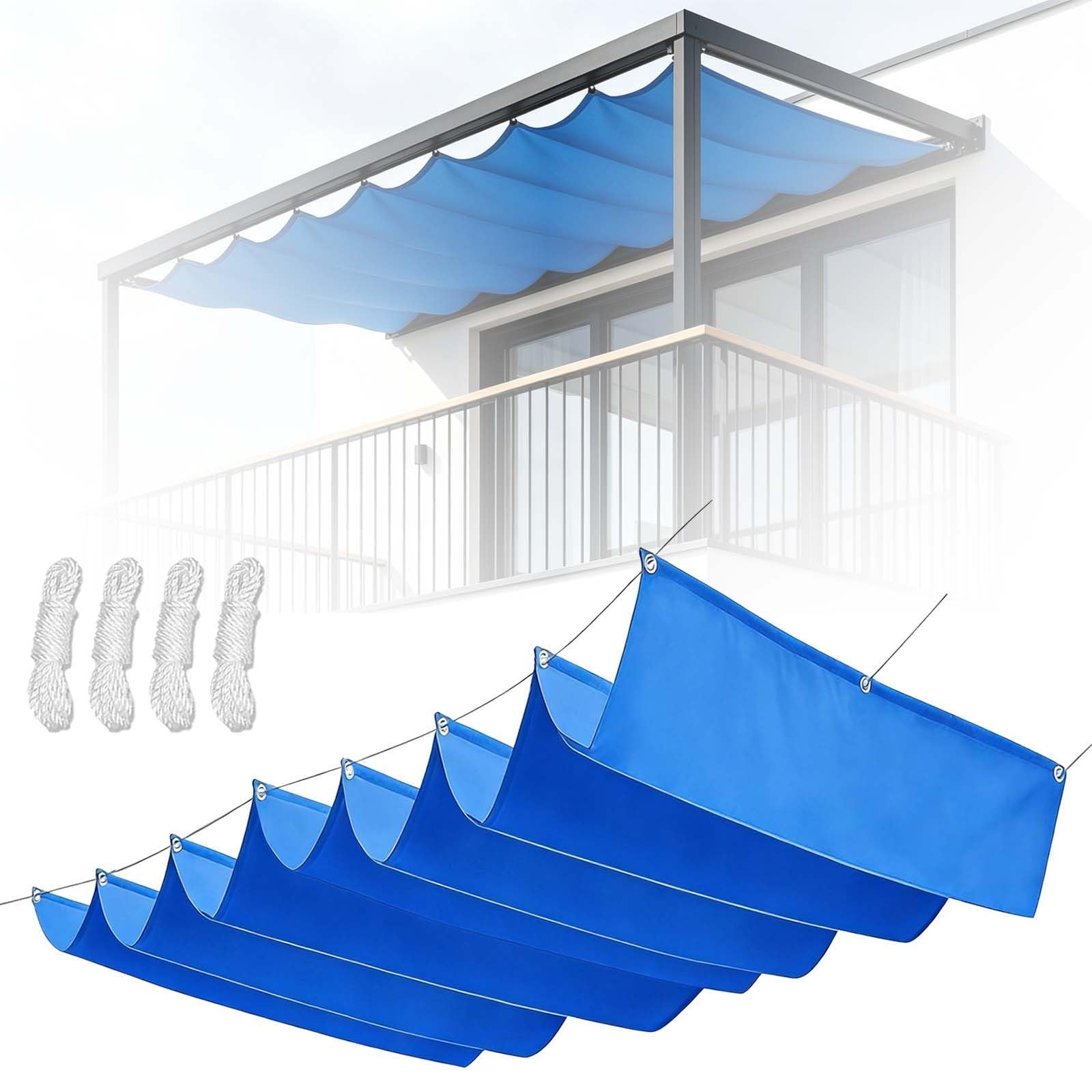 Toile ombrage vague rétractable anti-UV protégez votre jardin d'hiver de la chaleur