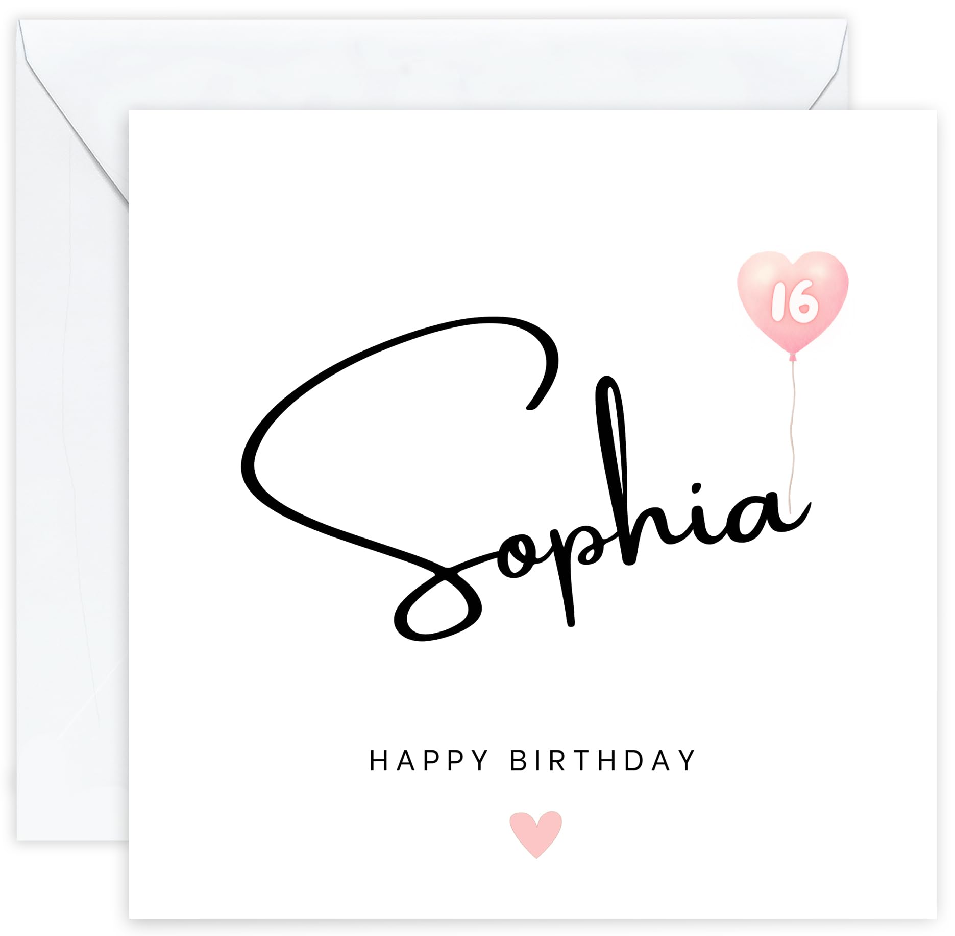 Personalised 16th Birthday Card - Sixteenth Birthday Card for 16 Year Old Girls Teenager Daughter Granddaughter Niece Sister Her (Age 16)