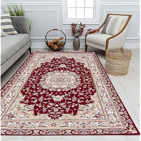 Rugs America Century Centurion CY30A Medallion Burgandy Transitional Vintage Area Rug, 2'0"x4'0" Cover