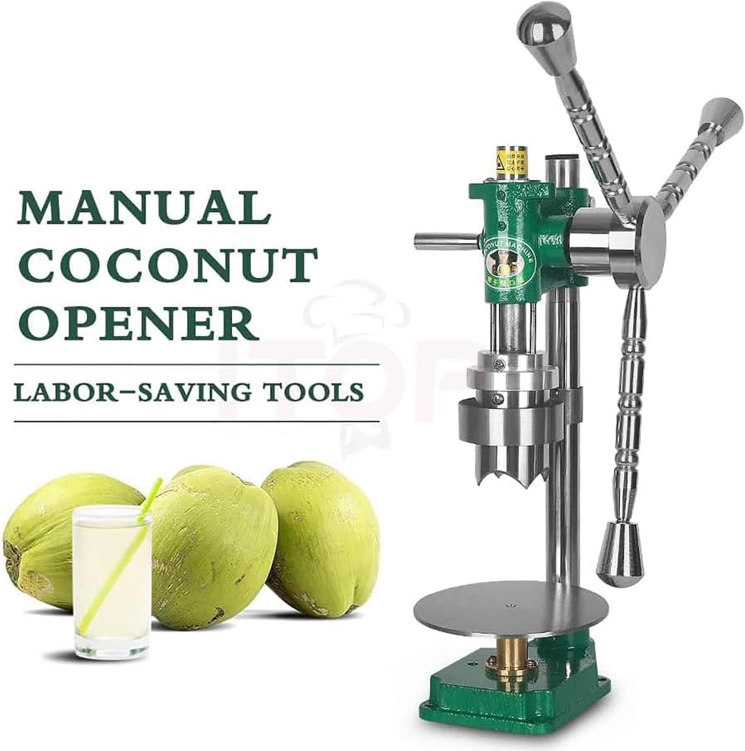 Coconut Opener Vertical, Manual Stainless Steel Coconut Opener, Opening Size: 6 Cm, for Shops and Fruit Markets
