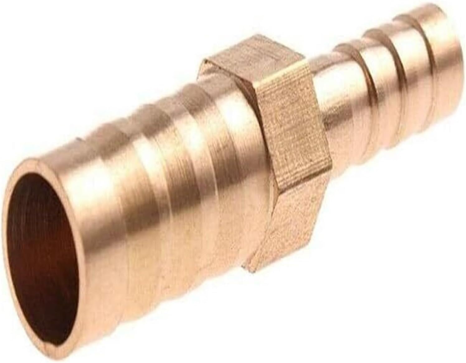 Conector de toque de manguera, Conexión de agua, púa de manguera recta reductora de 2 vías de latón, adaptador de conector de acoplador de cobre reductor de instalación de tubería de púas, f