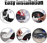 Vista 6 de Kucehiup Soporte de guardabarros trasero para scooter, accesorio de repuesto compatible con Xi-ao-m-i M-365/Pro 1S