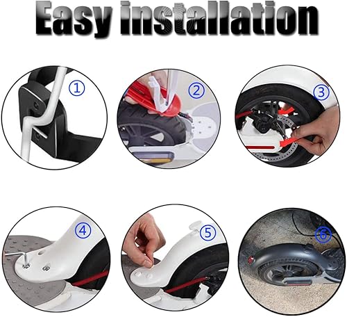 Miniatura 6 de Kucehiup Soporte de guardabarros trasero para scooter, accesorio de repuesto compatible con Xi-ao-m-i M-365/Pro 1S