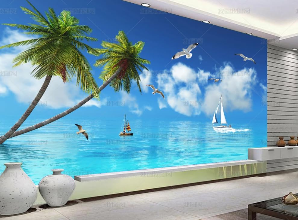 Poster géant mural mer d'Athènes pour transformer un mur blanc