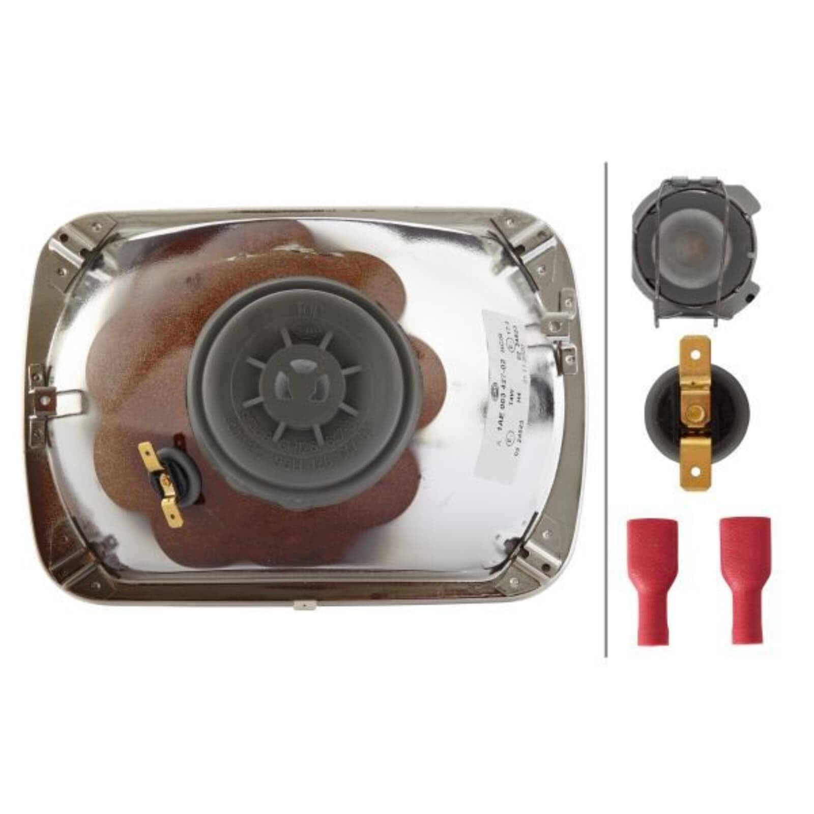 HELLA 1AE 004 234-001 Halógena-Faro principal - 12/24V - Número de referencia: 17.5 - sujeción estribo/montaje exterior - Conector: Conector plano - Delante, izquierda/Delante, derecha
