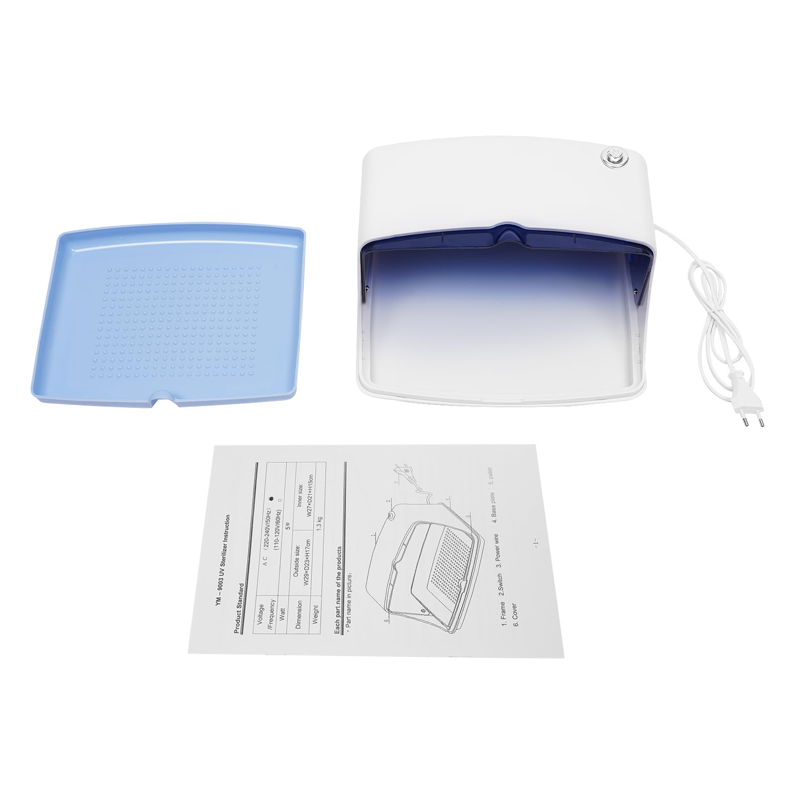 Sterylizator UV 5 W, sterylizator UV, pudełko do dezynfekcji UV, pudełko na kosmetyki, pielęgnacja paznokci, sterylizator, do studia paznokci, pielęgnacji stóp, tatuażu