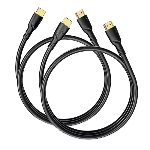 Miniatura 1 de Jorenca Cable HDMI 4K de 6.6 pies (HDMI 2.0, 18Gbps) conectores chapados en oro de ultra alta velocidad, retorno de audio Ethernet, video 4K,