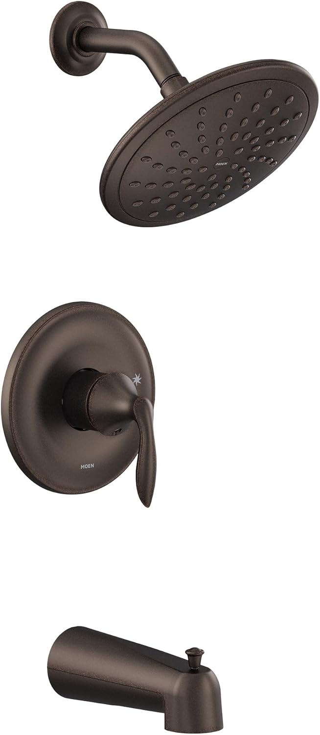 Moen UT2233EPORB Eva Collection M-CORE 2-Series 1-Handle Tub and Shower Trim Kit, Valve Required, Oil Rubbed Bronze