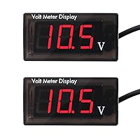 Vista 9 de 2 PCS Voltímetro Digital DC 5-28V para Coche, Medidor de Voltaje 12V, Medidor de Audio para Coche, Pantalla LED, Medidor 12V Impermeable, Medidor