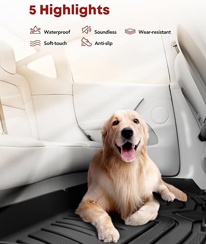 Miniatura 6 de YHTAUTO Alfombrillas compatibles con Toyota Avalon 2019-2023, alfombrillas de automóvil TPE para todo tipo de clima, ajuste personalizado, juego