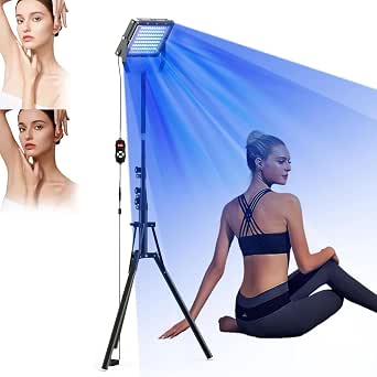 Full Body Tanning Lamp with Stand, 96 LEDs At-Home Tanning Light