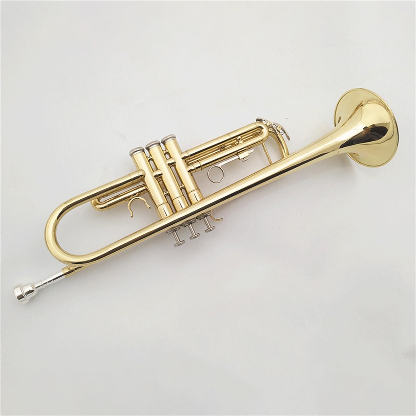 Standard Trompeten Set Phosphor-Kupfer-gebürstetes Gewichtetes Trompeten-Musikinstrument B-Dur Einsteiger-Test-Band Für Erwachsene