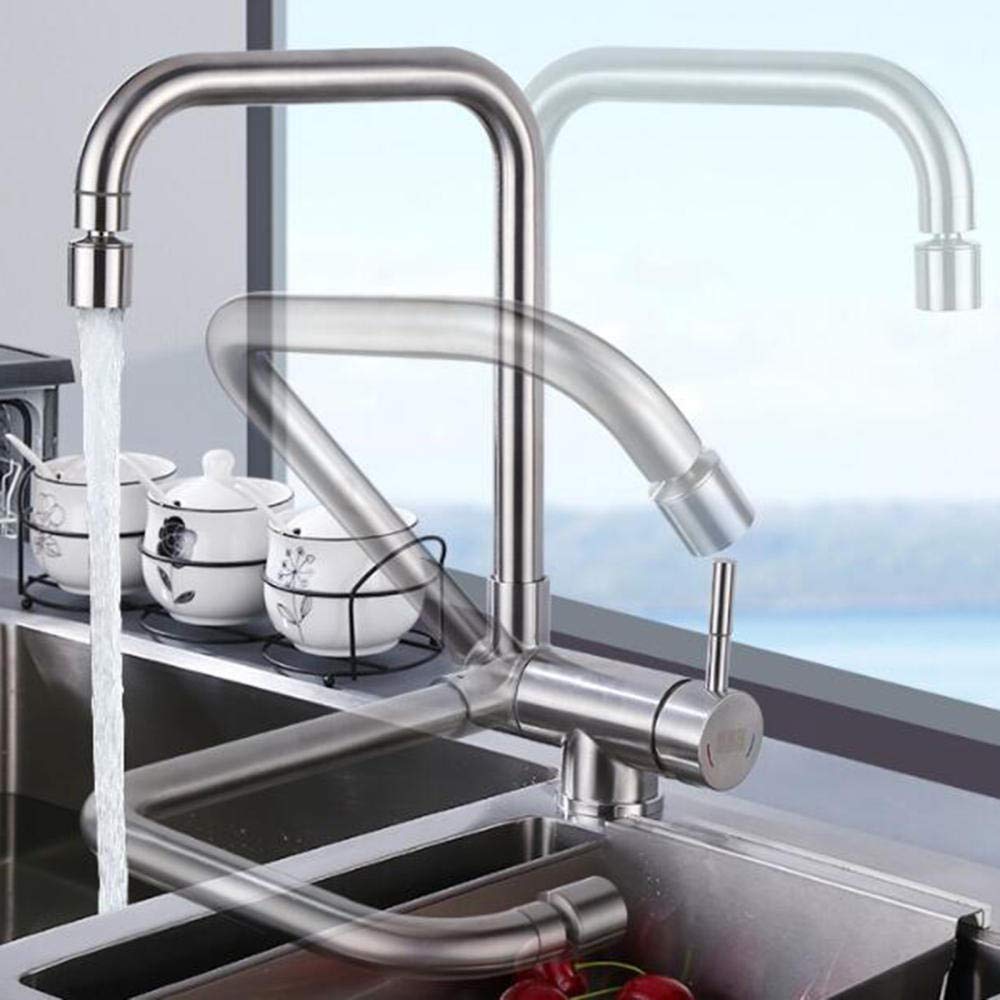 Robinet mitigeur à rotation 360° pour évier de cuisine fluide