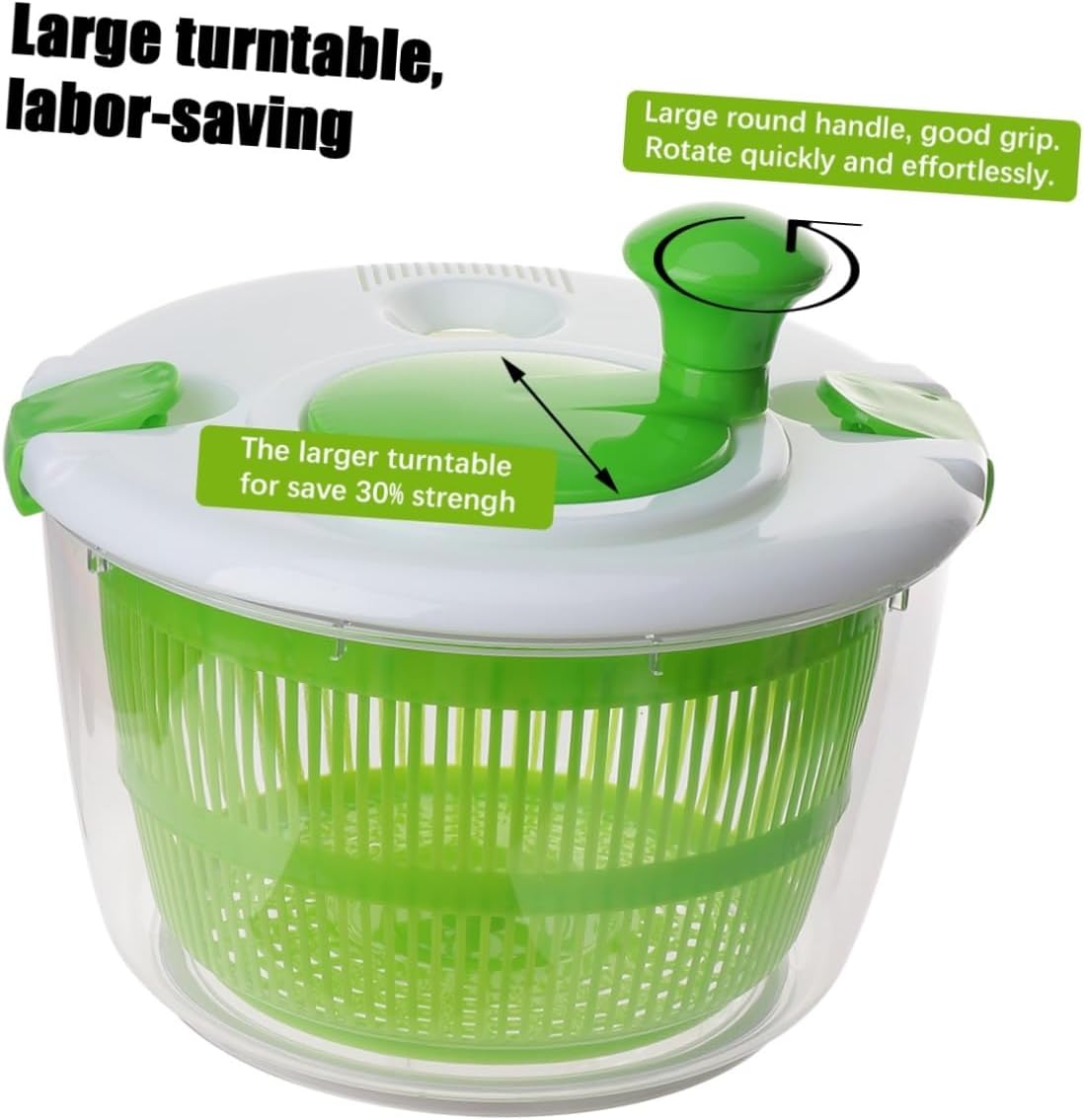 Manual Salad Dehydrator Vegetable Dehydrator Salad Spinner Vegetable Dryer Drain Basket