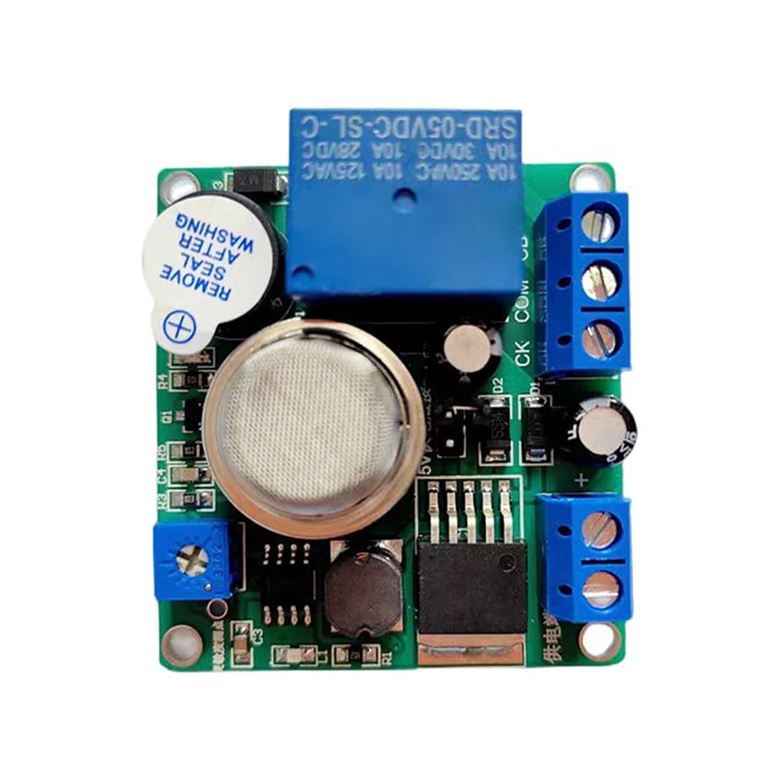12 V 24 V MQ-2 czujnik dymu, alarm, przełącznik przekaźnikowy, kontroler DC 5-30 V, 1 szt