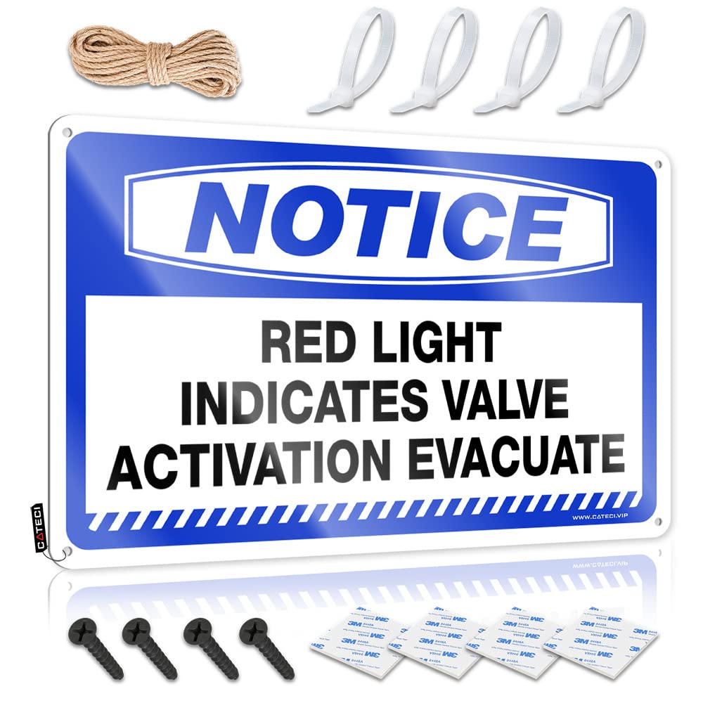 Clock, Art Sand Accessories Notice Red Light Indicates Valve Activation Evacuate | Rustic Fun Wall Art(20X30CM)