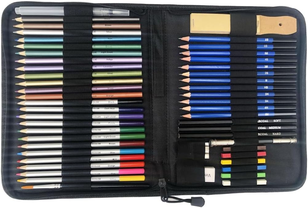 FUOEN 51 スケッチ鉛筆アート描画キットスケッチ描画キットアートプロフェッショナル描画キット