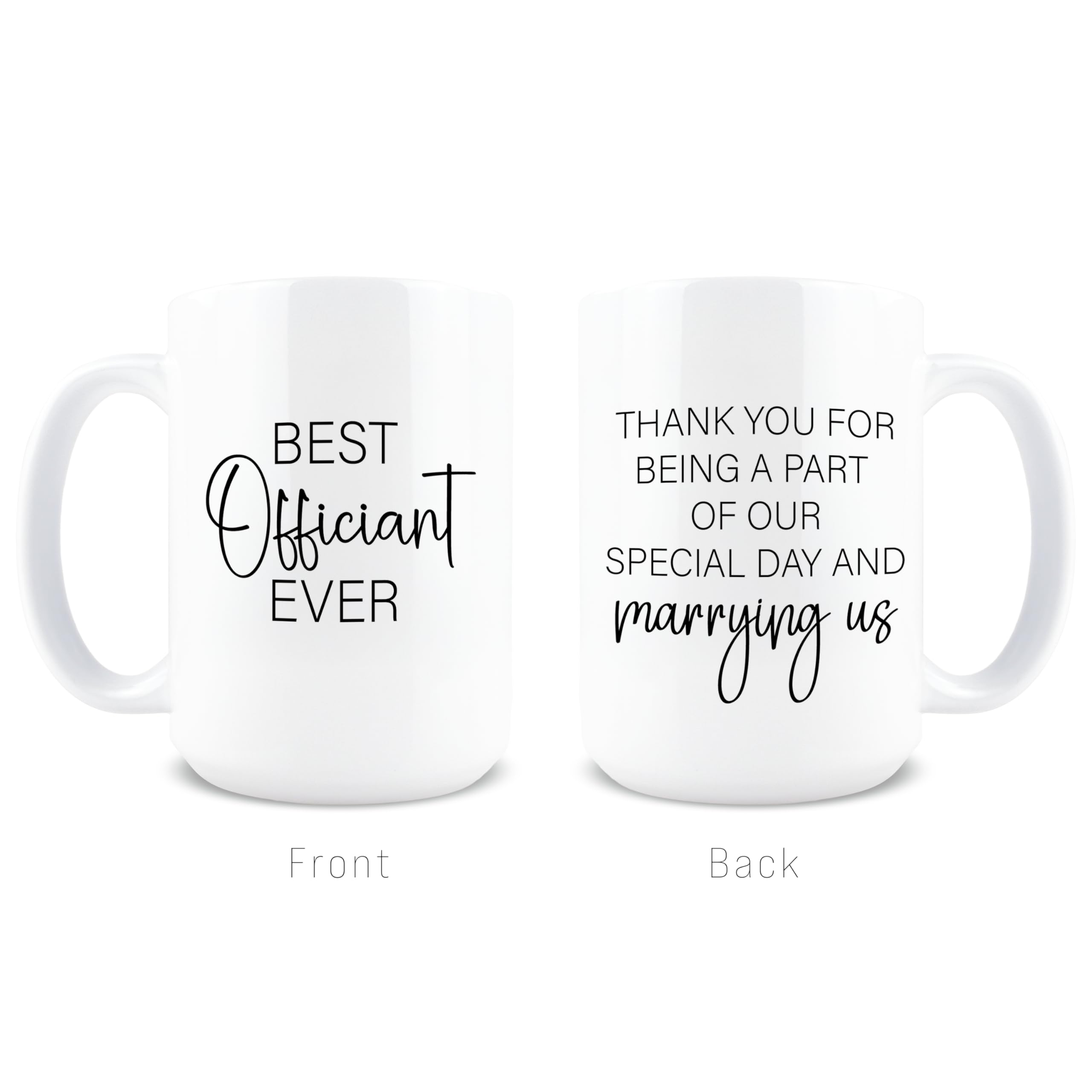 Hogg Wedding Officiant Gift, 15 oz Ceramic Registry Coffee Cup, Officiant Gift, Registry Coffee Mug, Wedding Mug, Bridal Thank You Cup