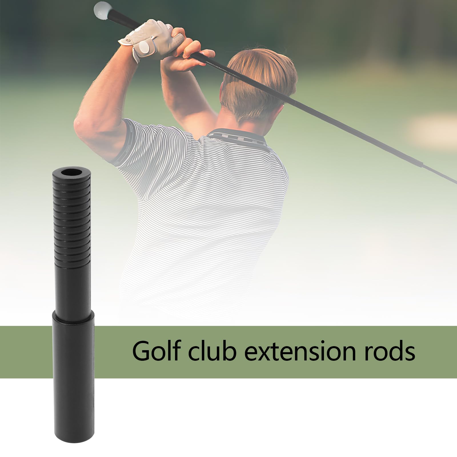 LT Easiyl 2pcs Golf Club Extension Carbon Rod Extension Rod High Strength Universal Golf Club Extension Rod Accessories Black 102x15mm - Image 2