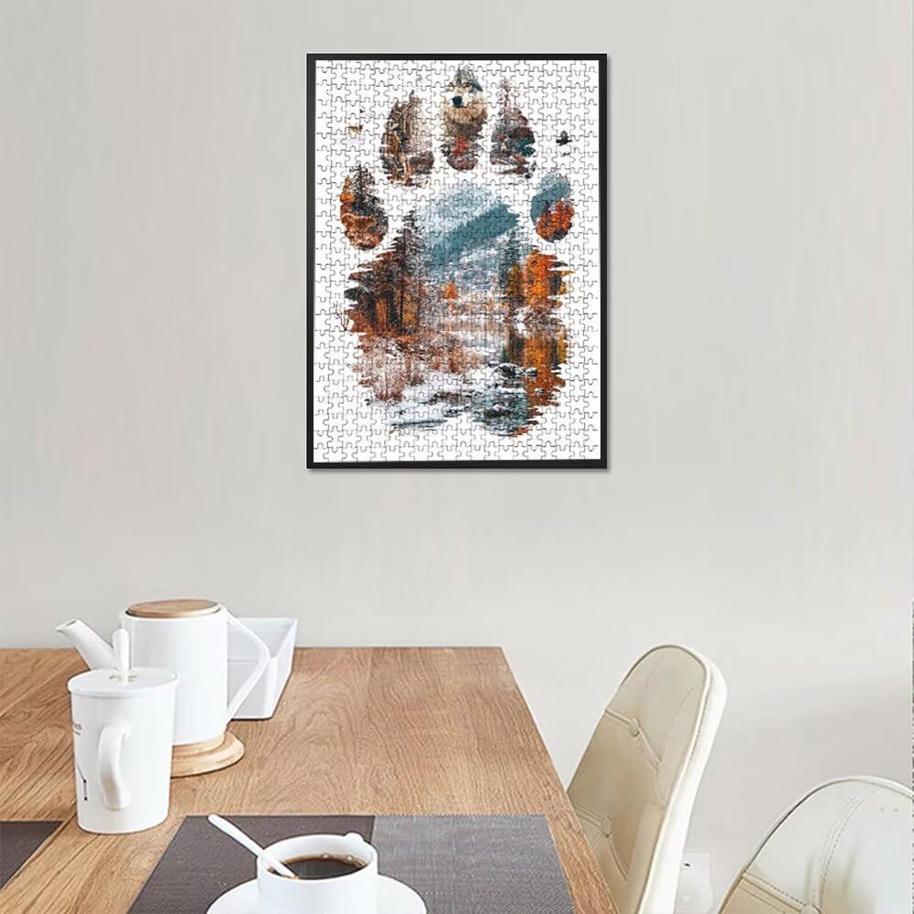 Puzzle 3000 elementów, puzzle dla dorosłych artystyczny wilk łapy puzzle, gra puzzli, drewniane układanki, niemożliwe klasyczne układanki, do gry edukacyjnej wyzwanie zabawki, układanki rodzinne