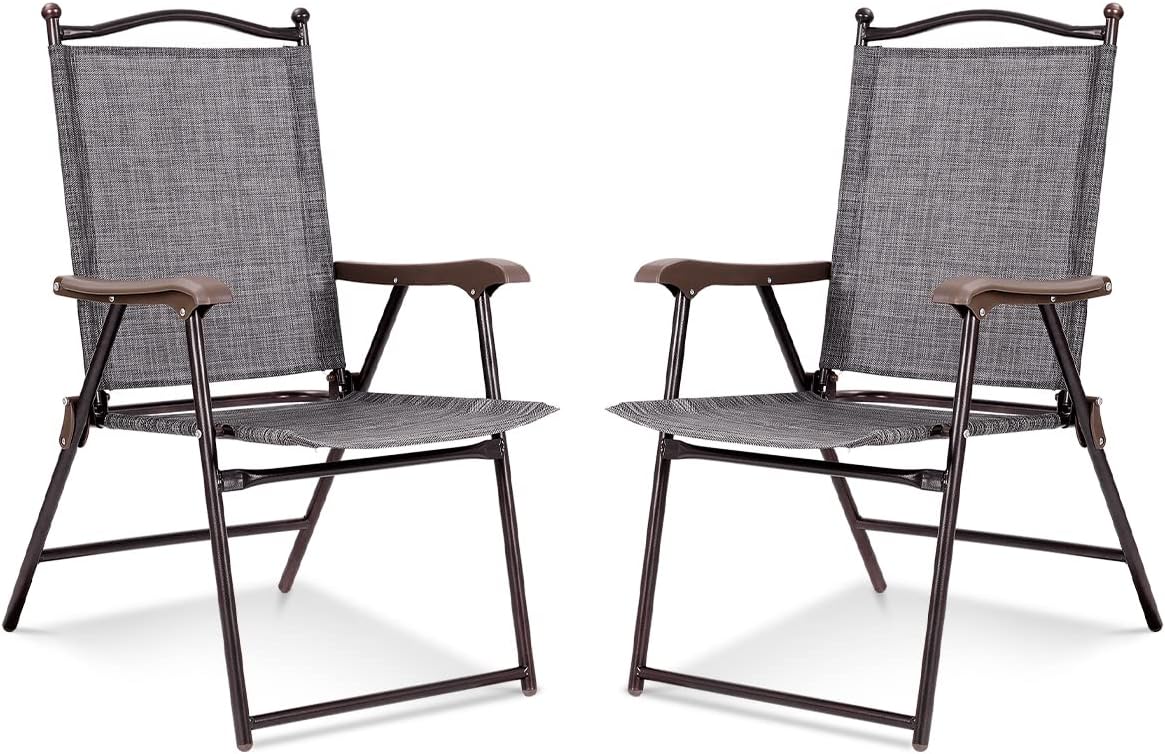 Lot De 2 Chaises Pliantes Multifonctions Outsunny - Utilisation Chaise Ou Marchepied, Cadre Métal, Tissu Oxford Noir - 8