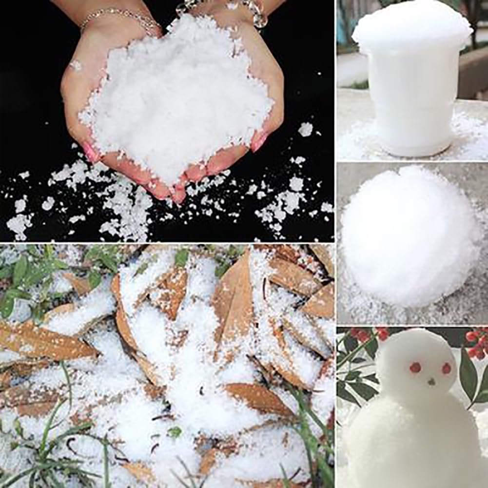100g Christmas Artificial Fake Snow Flakes Decorative Artificial Snowflakes Fake Decorative Snow Flakes Christmas Decoration Winter Decor Fake Snow Scene Decoration Christmas Tree Decorations 50g