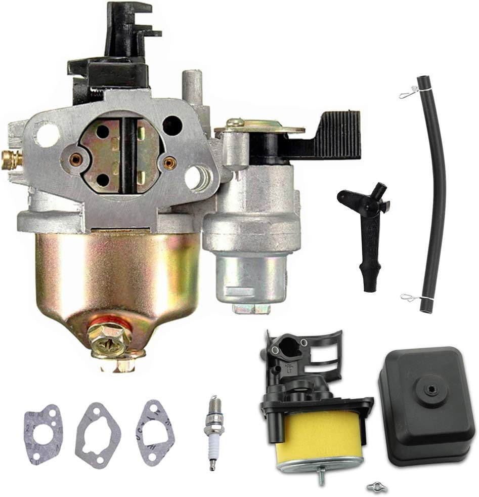 GX200 Gx160 Carburetor+Air Filter Housing Assembly+Spark Plug Kit for GX120 GX140 GX160 GX168 GX200 5.5hp 6.5hp Small Engine Generator Lawn Mower Motor Replaces# 16100-ZH8-W61 by LIYYOO