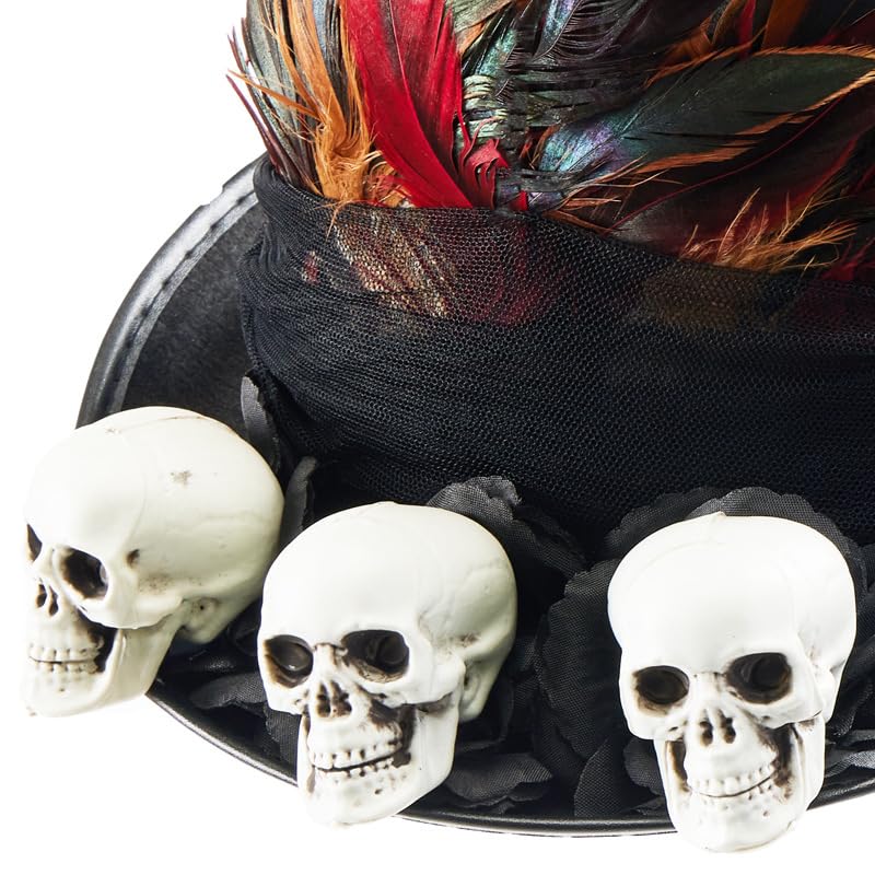BLESSUME Steampunk Skull Hat Unisex Fancy Dress Top Hat for Carnival Halloween, Theme Party, Style# G - Image 4