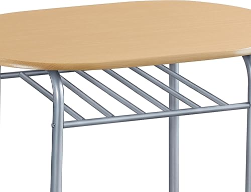 Miniatura 8 de Yaheetech Juego de mesa de comedor de 3 piezas, juegos de mesa de cocina y sillas para 2, juego de mesa de bistró compacto con patas de acero,