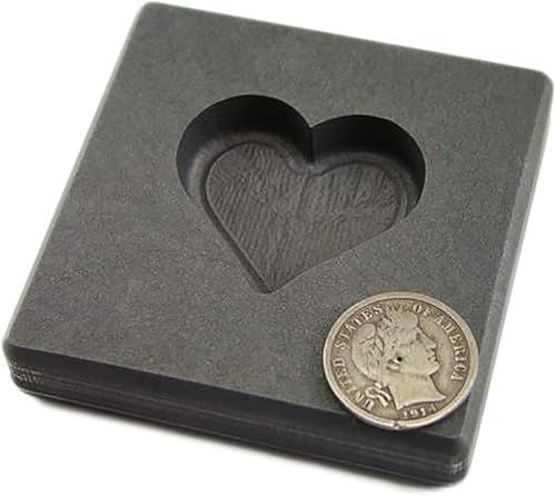 Miniatura 3 de Molde de grafito de alta densidad de oro corazón de 2 onzas, 1 oz, plata
