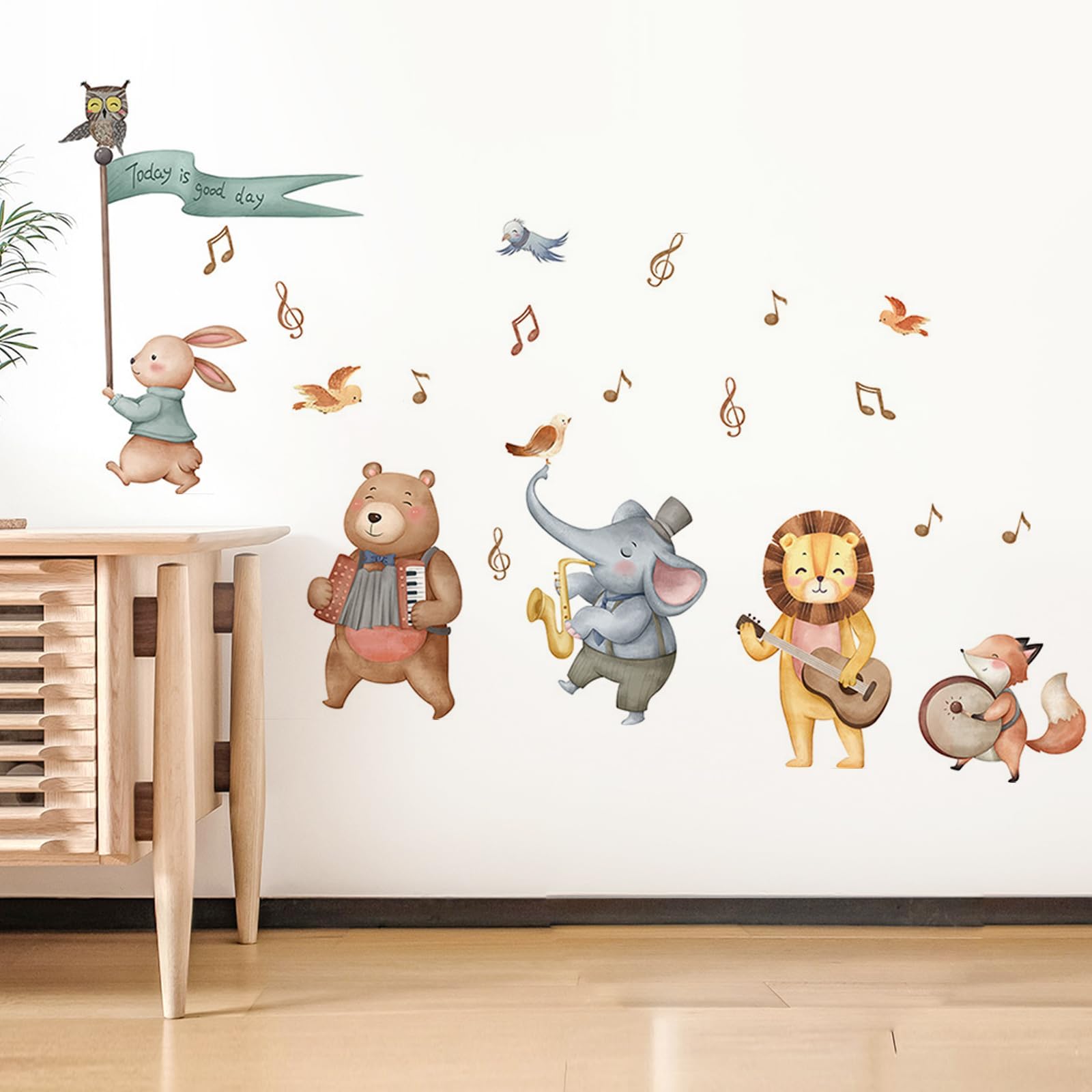 Pegatinas de Pared Animales de la Jungla Vinilos de Pared Decorativos Banda de Animales Papel Pared Infantil para Niños Guardería Dormitorio Bebés Habitación