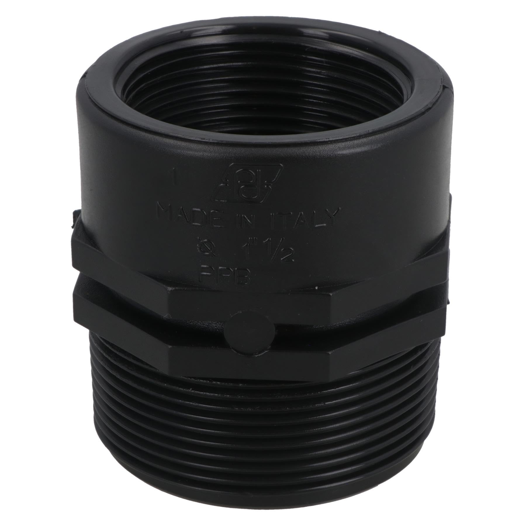 Polypropylene PP Threaded Reducing Socket Male – Female 2in – 1-1/2in BSP 1pc