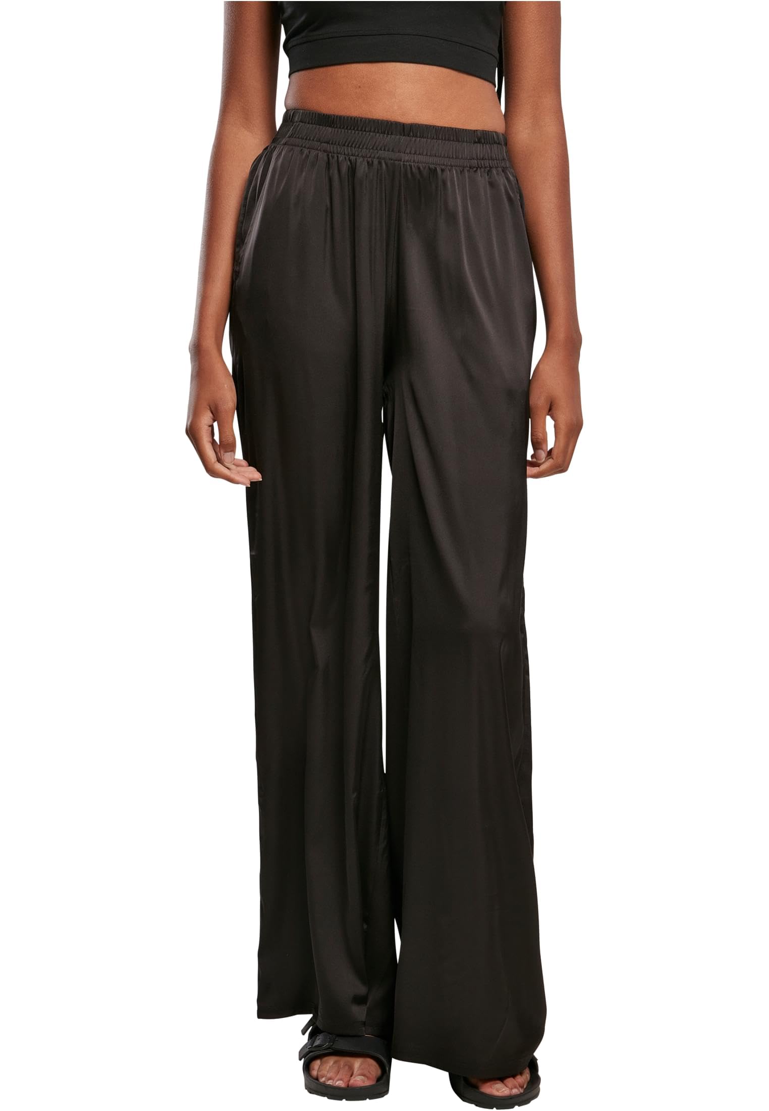 Urban Classics Damen Ladies Satin Wide Leg Pants