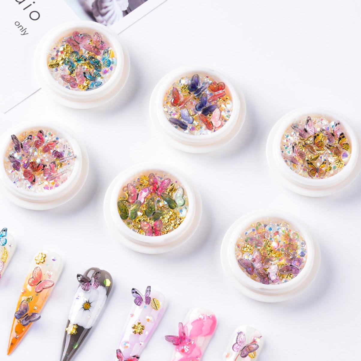 Ipetboom 3 Ensembles Accessoires D'art D'ongle De Nail Polish Nail Gel Ongle Nail Art Autocollants D'art D'ongle De Bricolage Autocollants À Ongles Abdos 6 Boîtes*3