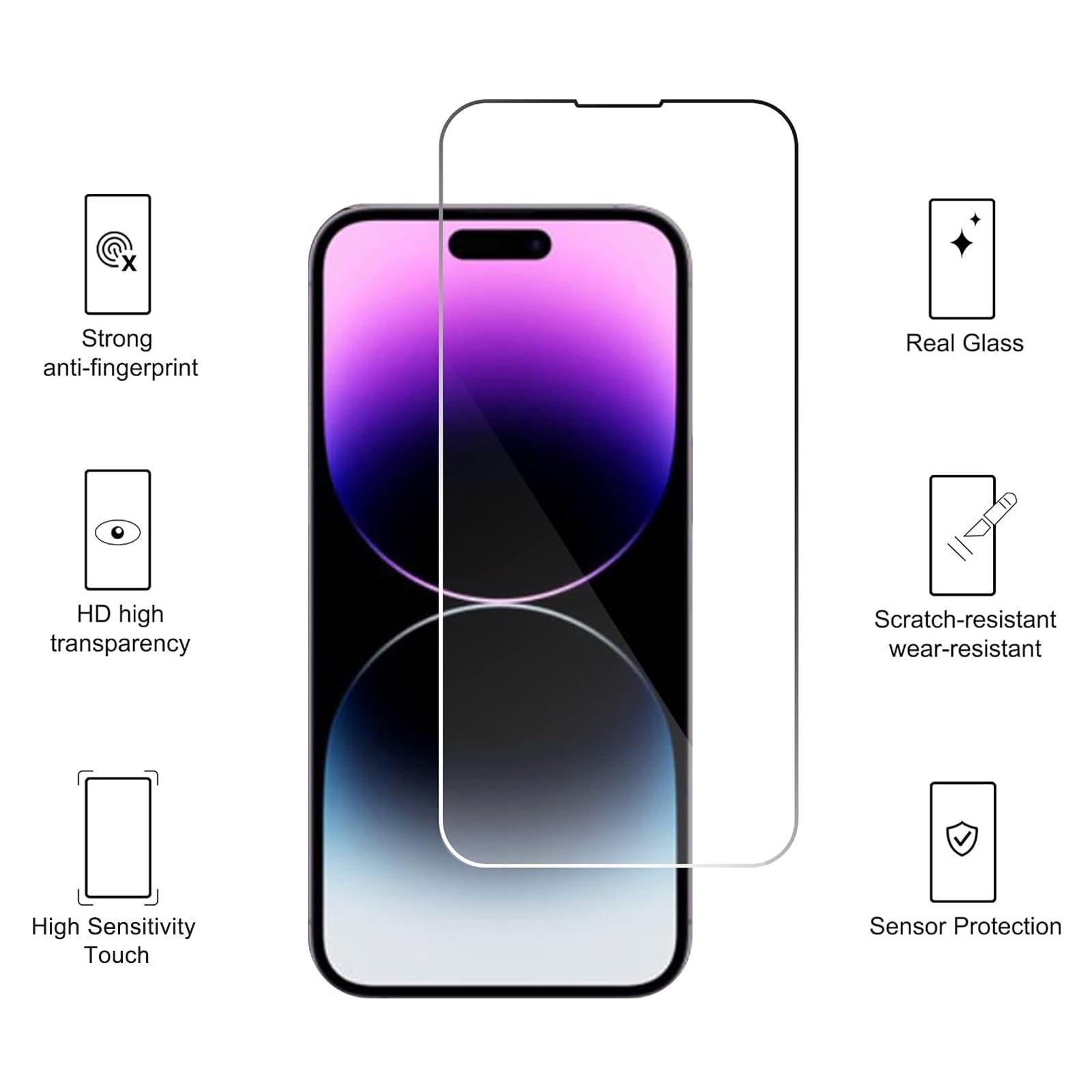 Ailun Screen Protector + Camera Lens Protector for iPhone 14 Pro Max — Amazon image 2