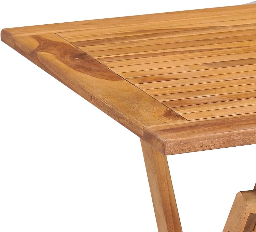 vidaXL Patio Dining Set 5 Piece, Outdoor Dining Set for 4, Table and Chair for Garden Backyard Balcony, Dining Chair, Retro Style, Solid Teak Wood