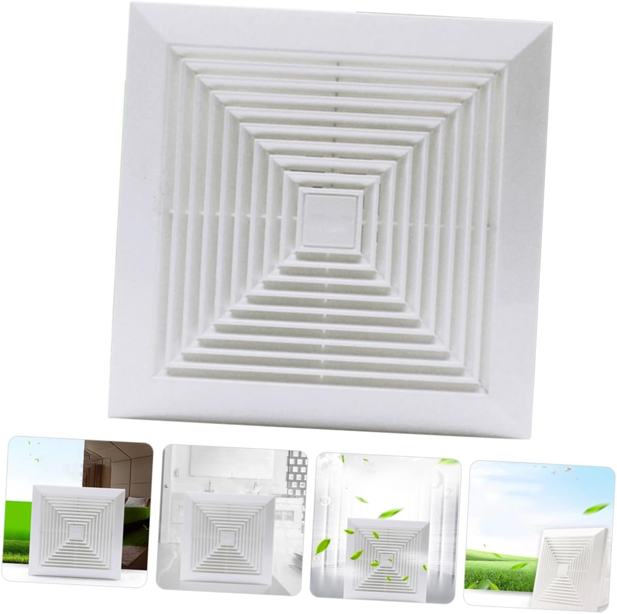 Zerodeko Silent Bathroom Exhaust Fan 8-inch 40w Powerful Ventilation Fan for Kitchen and Bathroom Ceiling Ventilation with 20x20cm Installation Opening