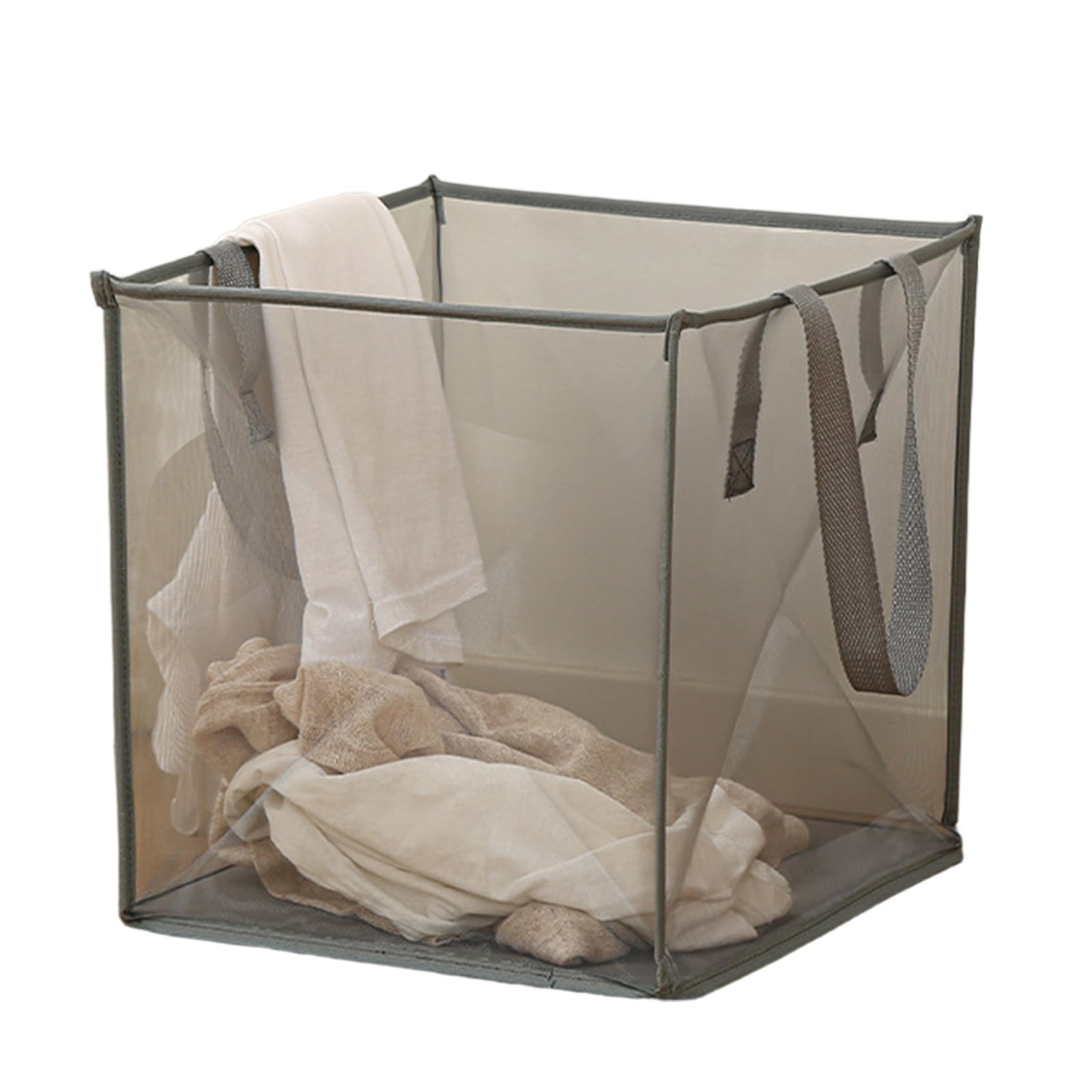 Tsophreniq Stable Square Foldable Storage Basket Multifunctional Bathroom Friendly Large Family Use Foldable Laundry Basket