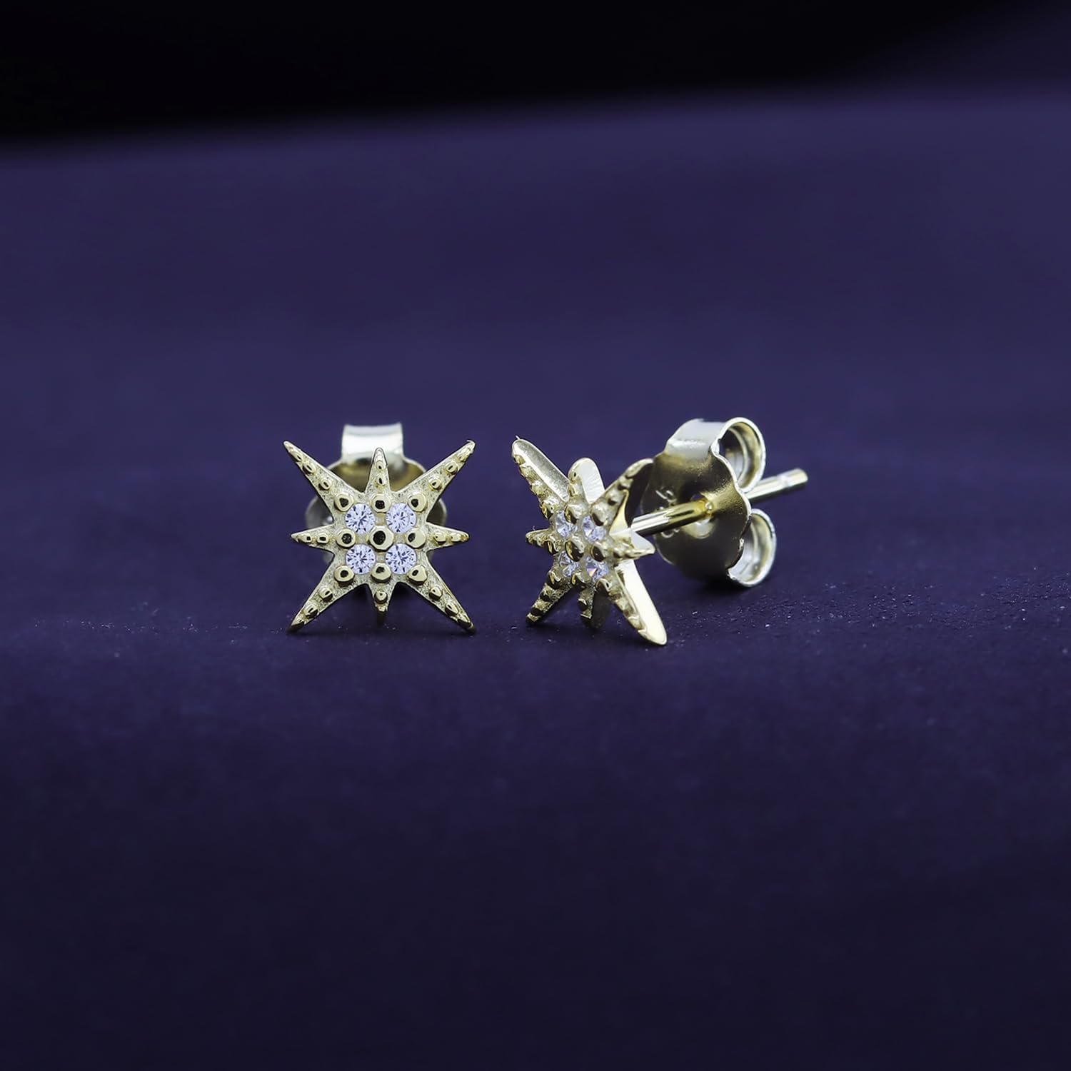 Sterling Silver Stud Earrings for Women Dainty Feather, Starburst, Lightning Bolt, Nail, Curved Bar, Disc, Pineapple with push-back Earrings, Gift For Her
