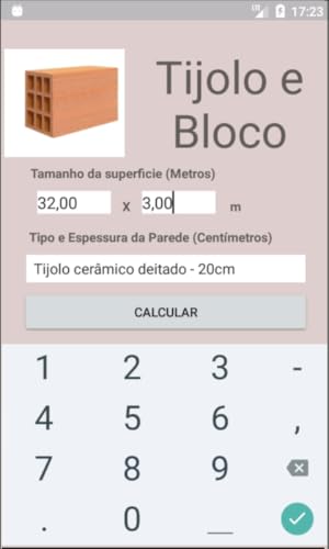 Calculadora para Tijolos e Blocos