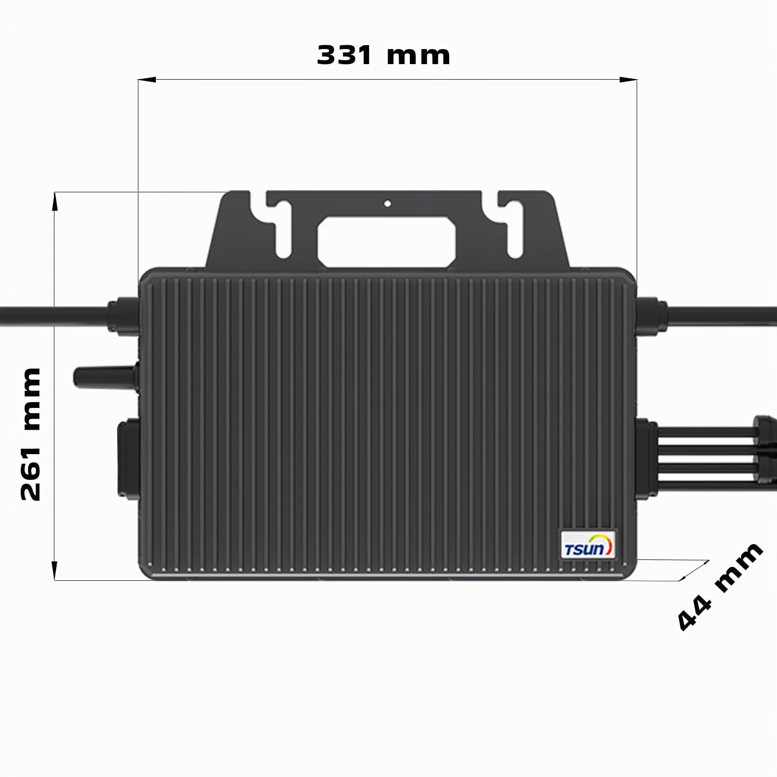 TSUN Mikro-Wechselrichter 2000W TSOL-MS2000 für Balkonkraftwerk, IP67 wetterfest, 4 MPPT, Bluetooth & WiFi, inkl. 5m Anschlusskabel & 4X 1 m Solar-Verlängerungen, Micro Inverter