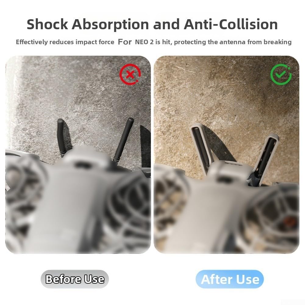 DJI NEO 2 Copertura Protettiva Antiurto PC Tail Antenna Shield Resistente alle Cadute Protezione Modulo Trasmissione Immagini Accessorio Compatto Grigio