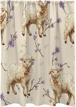 Lamb and Bloom Door Curtain Blackout Closet Curtain Doorway Curtains Blackout Drape Energy Saving Thermal Insulated Drapery for Bedrooms, Kitchens 51x 72 inch