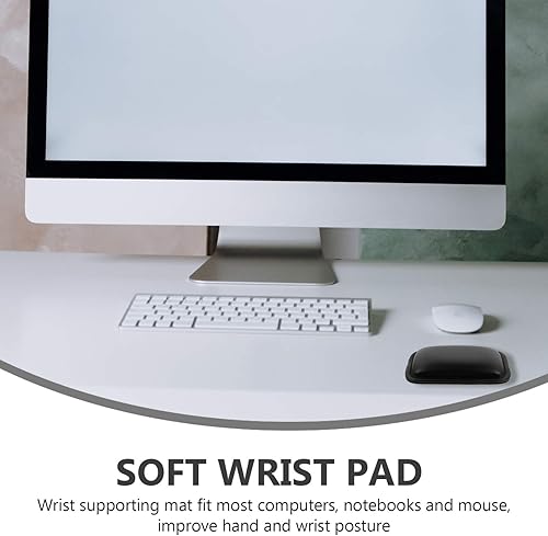Miniatura 9 de Alfombrilla para reposamuñecas para computadora, reposamuñecas ergonómica, de cuero, almohadilla de espuma viscoelástica para reposamuñecas,